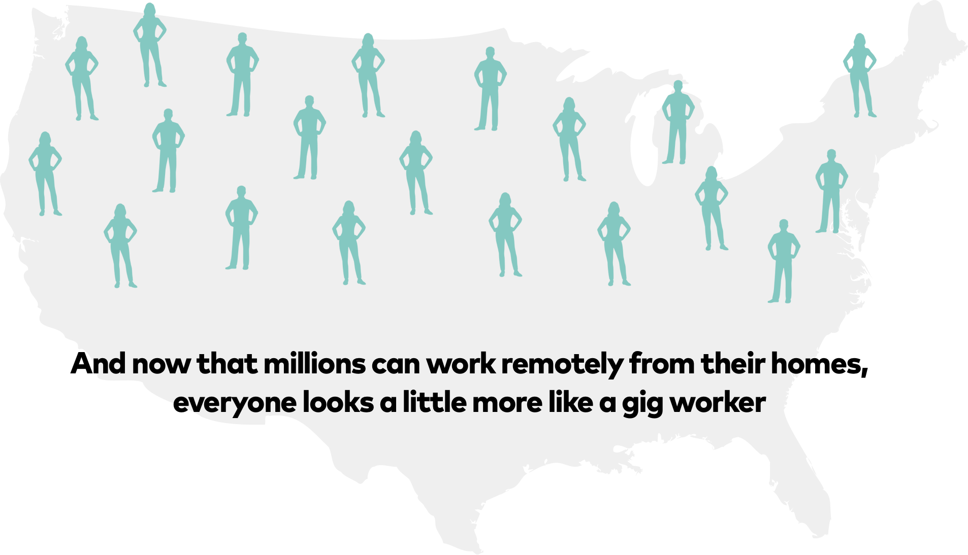 Map of scattered people who all look a little more like gig workers